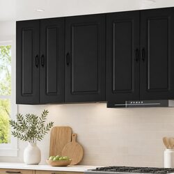 Your New Black Engineered Wood Kitchen Cabinet - 50x31x80cm