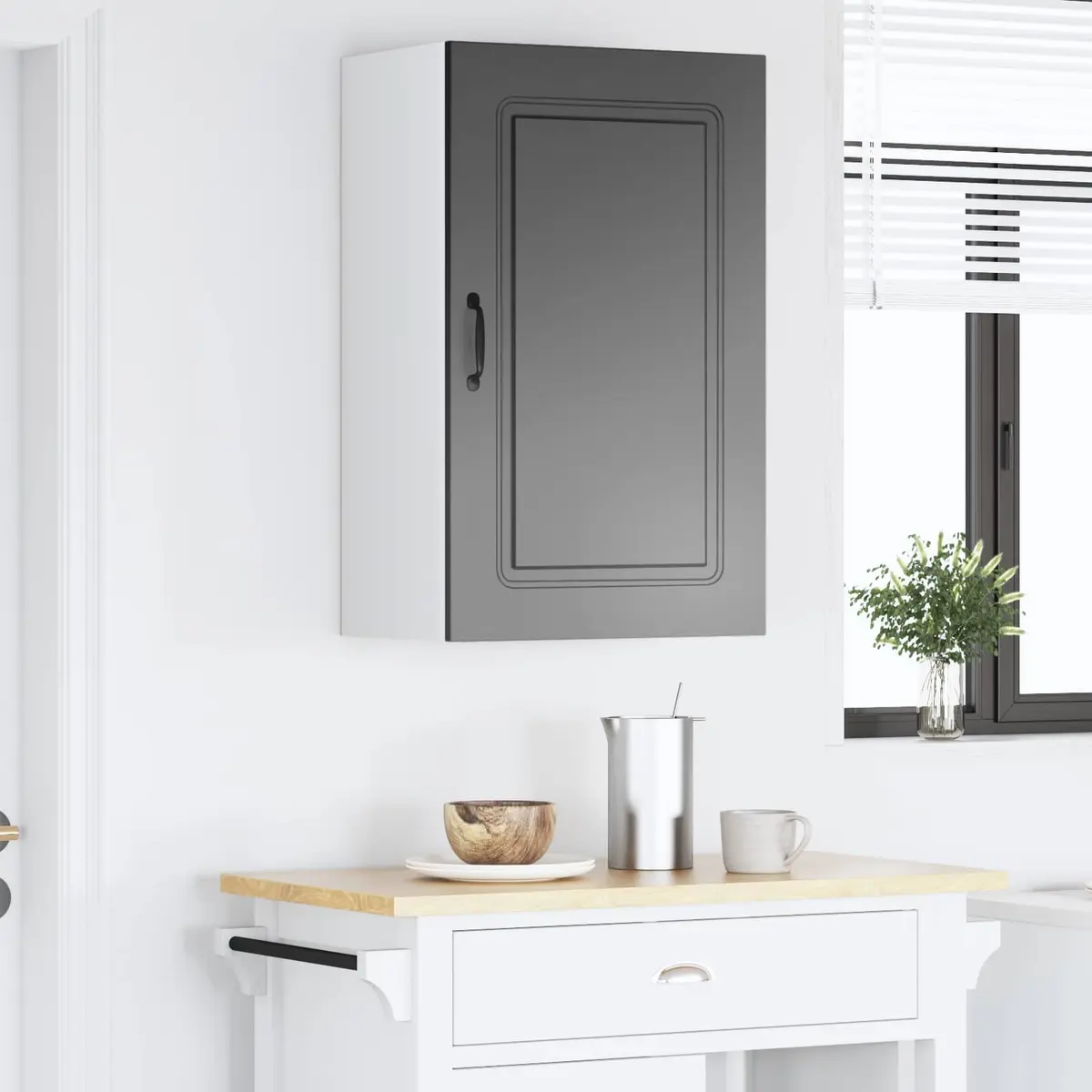 Engineered Wood Storage Unit for Kitchen Dishwasher Panel Black 50x31x80cm