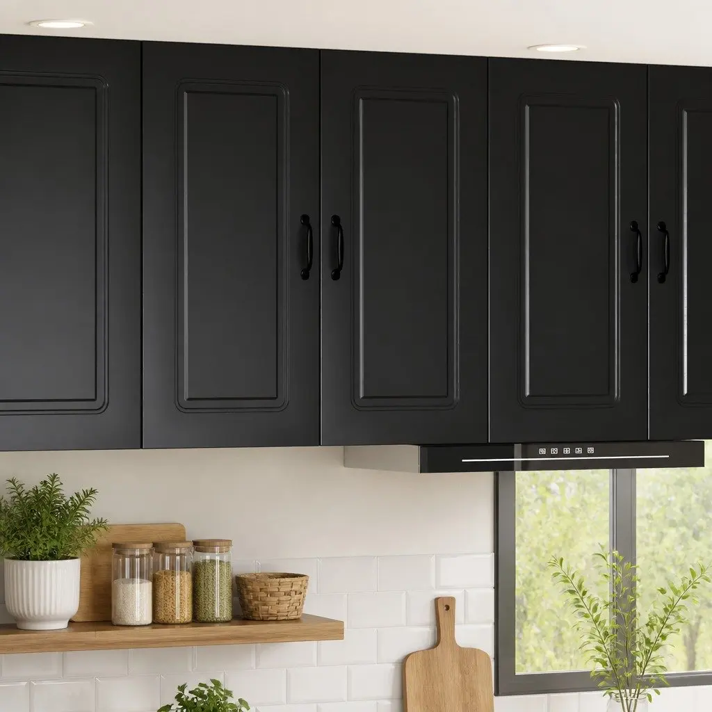 Kitchen Cabinet Black Engineered Wood 80x31x80cm