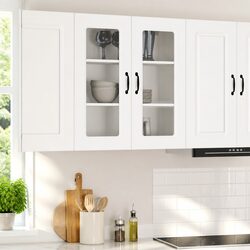White Engineered Wood Dishwasher Panel Kitchen Cabinet Storage Organizer