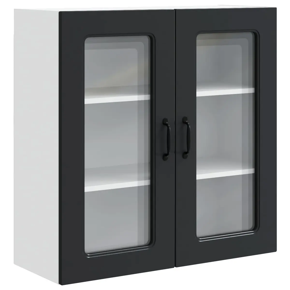 Black Kitchen Cabinet for Storage 80x31x80cm