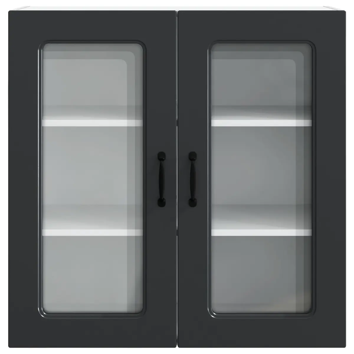 Black Kitchen Cabinet for Storage 80x31x80cm
