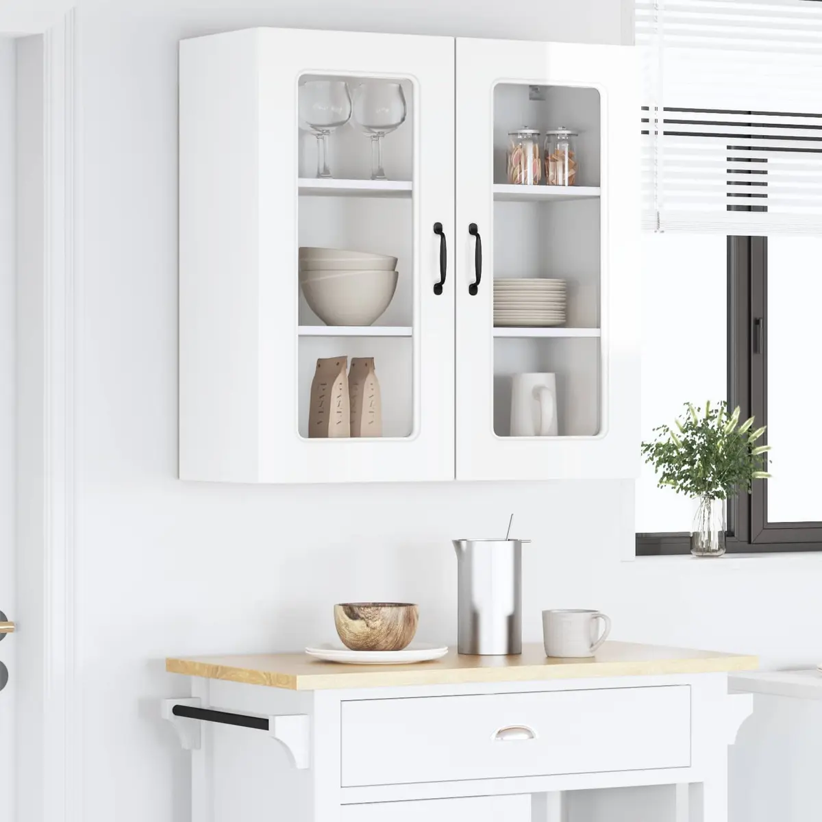 High Gloss White Dishwasher Panel 80cm x 31cm x 80cm Kitchen Cover