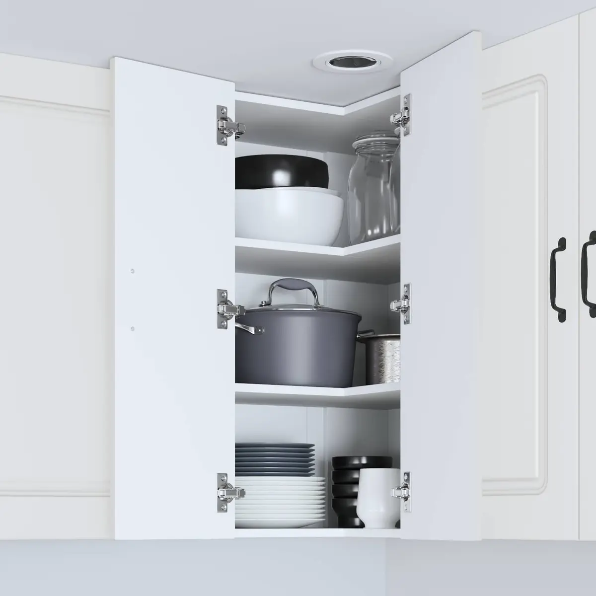 White Kitchen Cabinet for Easy Storage