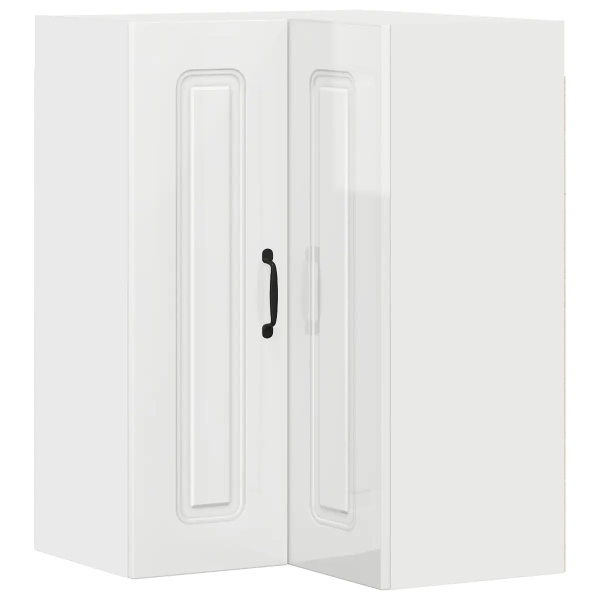 High Gloss White Kitchen Cabinet Storage Engineered Wood 57 x 57 x 80 cm