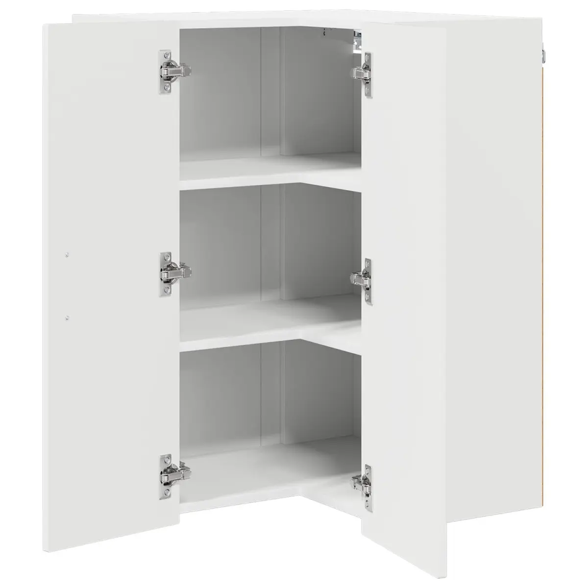 High Gloss White Kitchen Cabinet Storage Engineered Wood 57 x 57 x 80 cm