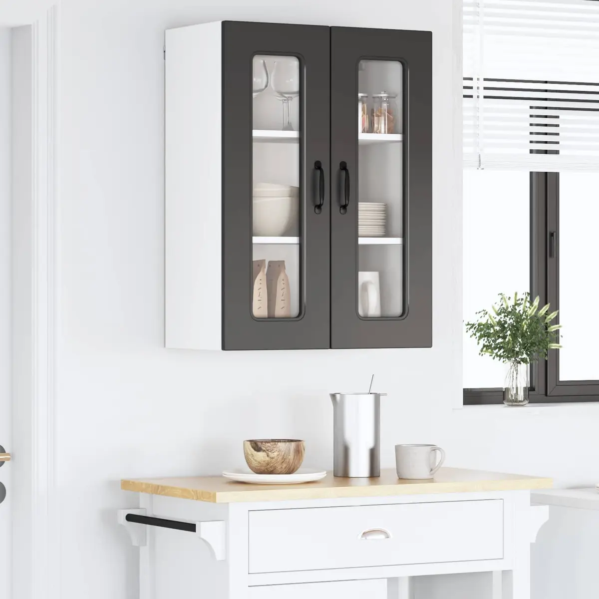 Black Kitchen Cabinet for Storage
