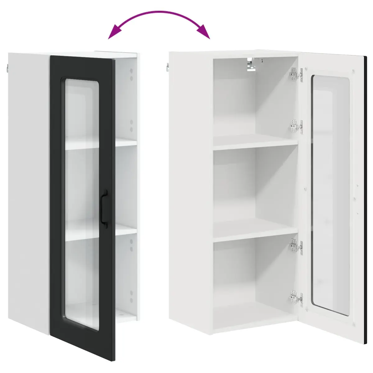 Dishwasher Panel Kitchen Cabinet Black Engineered Wood Storage 40 x 31 x 100 cm