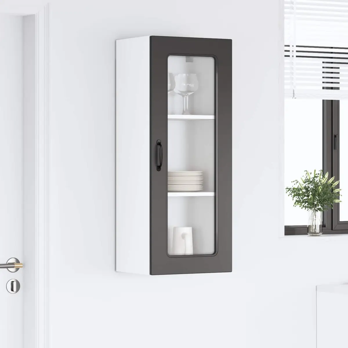 Dishwasher Panel Kitchen Cabinet Black Engineered Wood Storage 40 x 31 x 100 cm