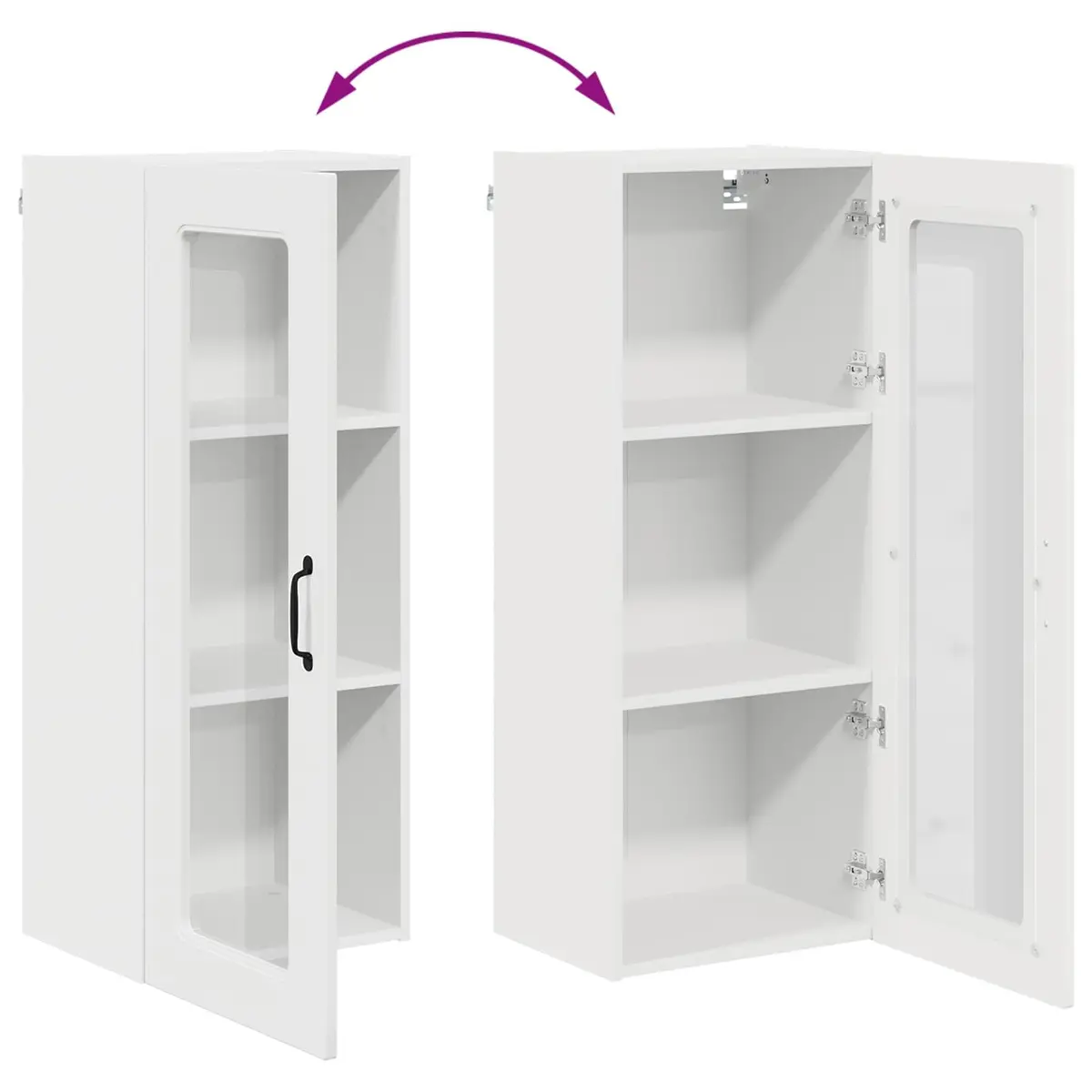 Kitchen Cabinet Storage Organizer High Gloss White 40x31x100 cm