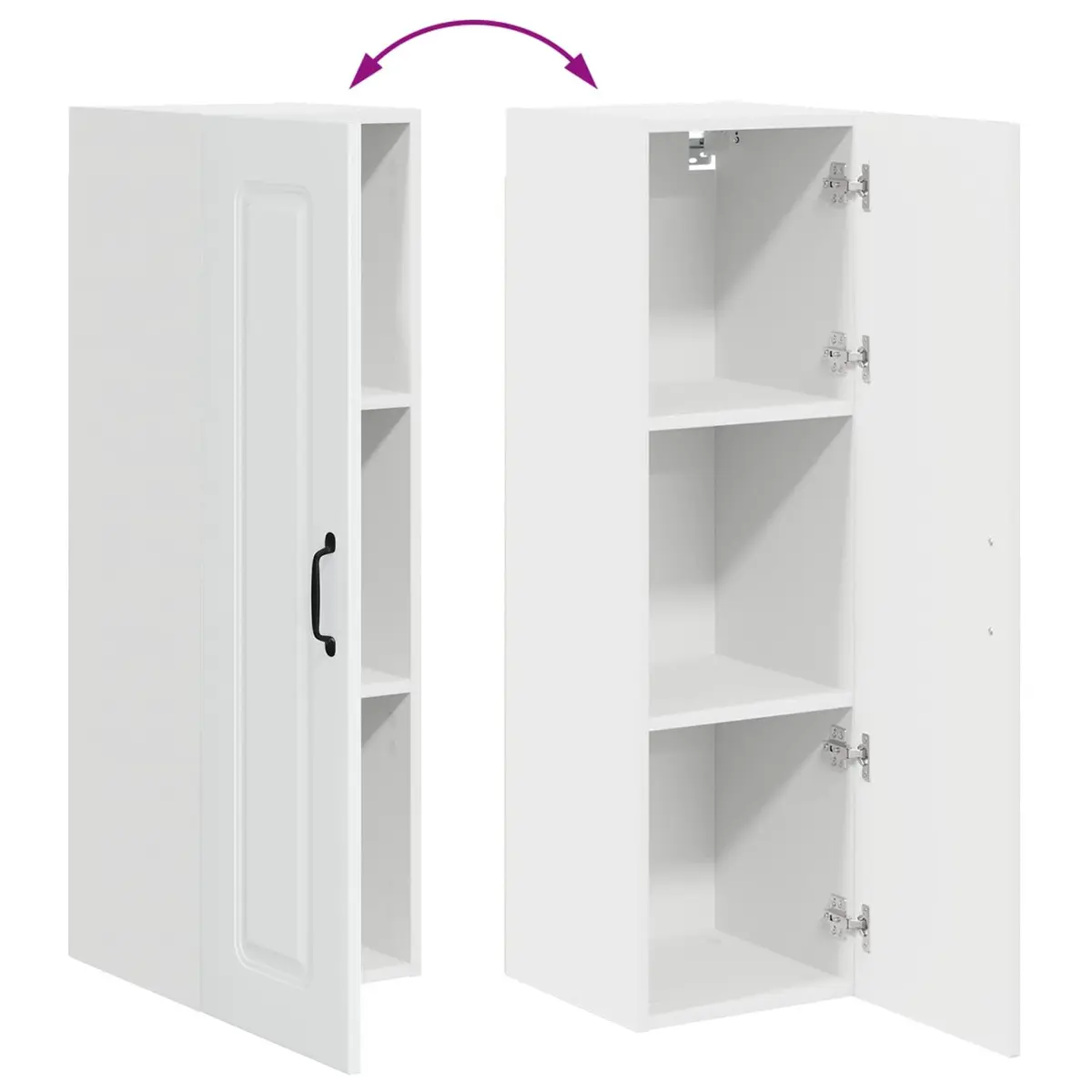 Dishwasher Panel Kitchen Cabinet High Gloss White Rectangular 30 x 31 x 100 cm