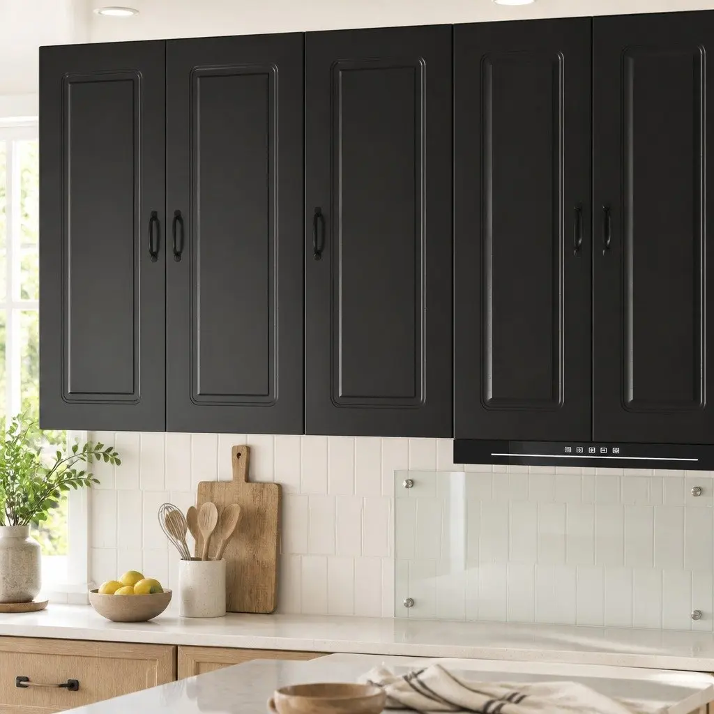 Kitchen Cabinet Black Engineered Wood Storage Cupboard 40 x 31 x 100 cm