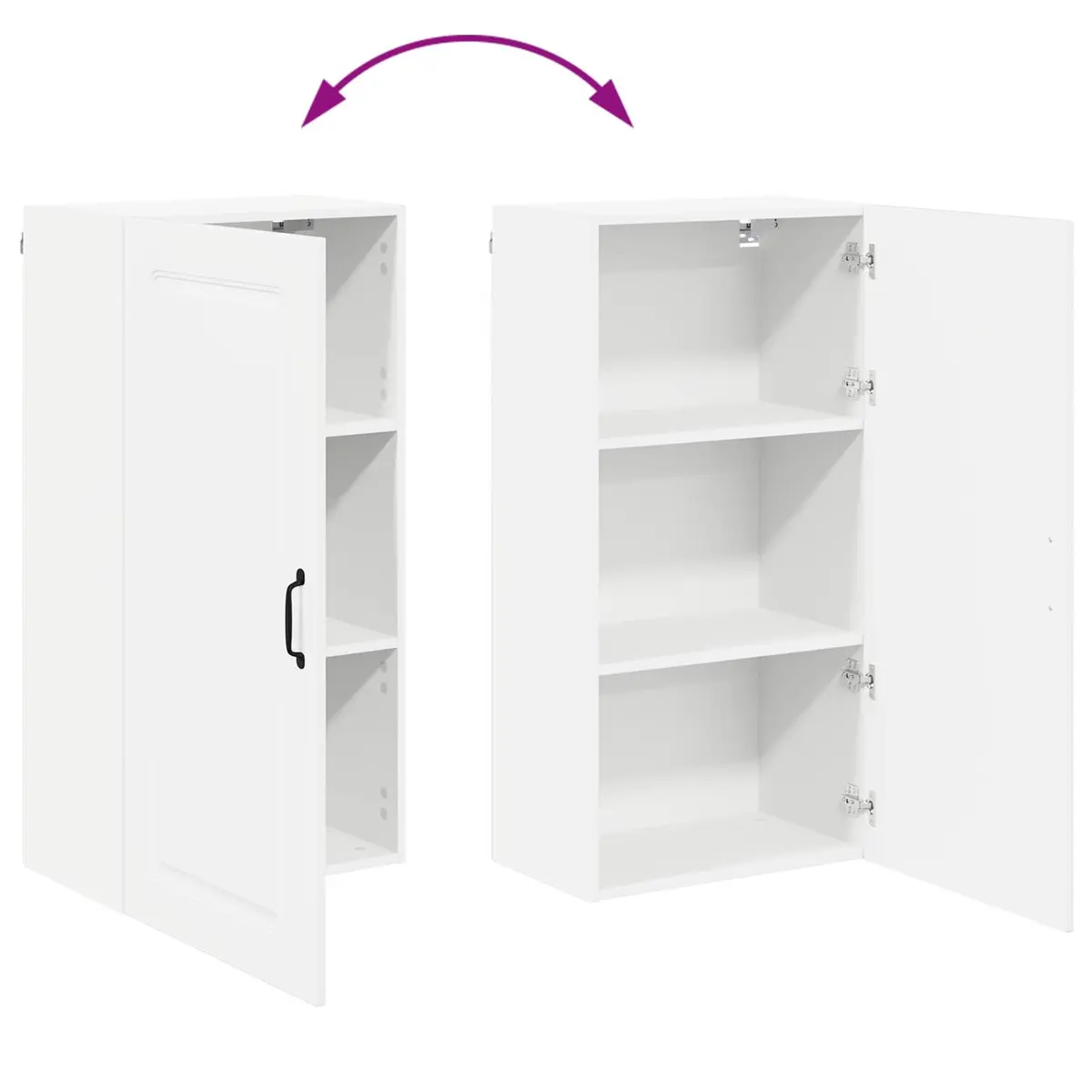 Dishwasher Cabinet High Gloss White Engineered Wood Storage Unit 50x31x100cm