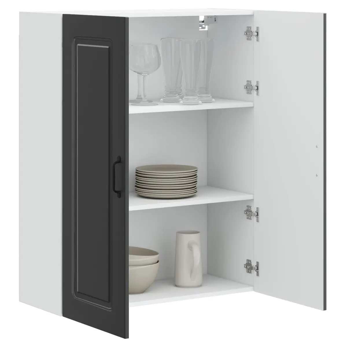 Dishwasher Panel Kitchen Cabinet Black Engineered Wood Storage Organiser