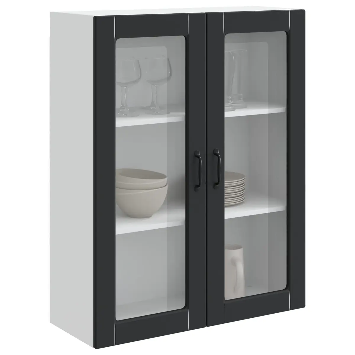 Black Kitchen Cabinet with Dishwasher Panel