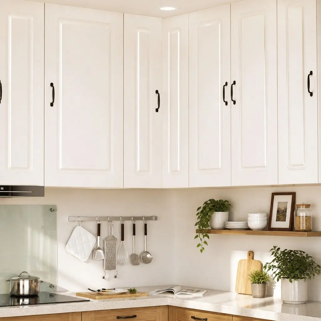 White Engineered Wood Kitchen Dishwasher Panel Cabinet Storage 57 x 57 x 100 cm