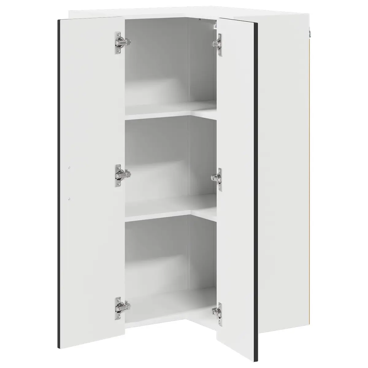 Black Engineered Wood Kitchen Cabinet for Storage