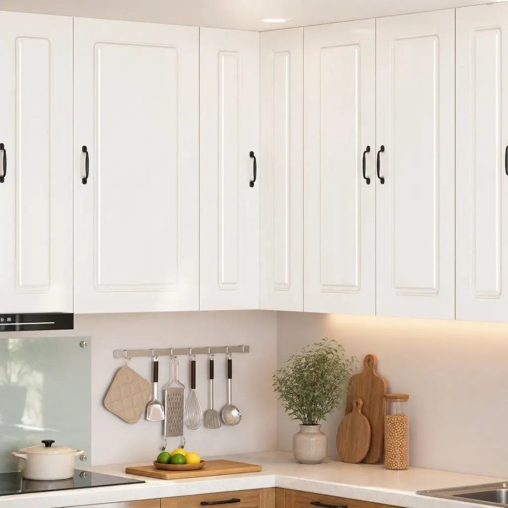 High Gloss White Kitchen Cabinet Dishwasher Panel Storage Furniture 57x57x100cm