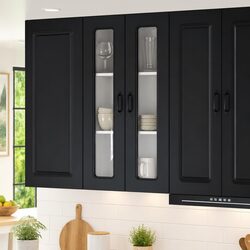 Your New Black Engineered Wood Kitchen Cabinet