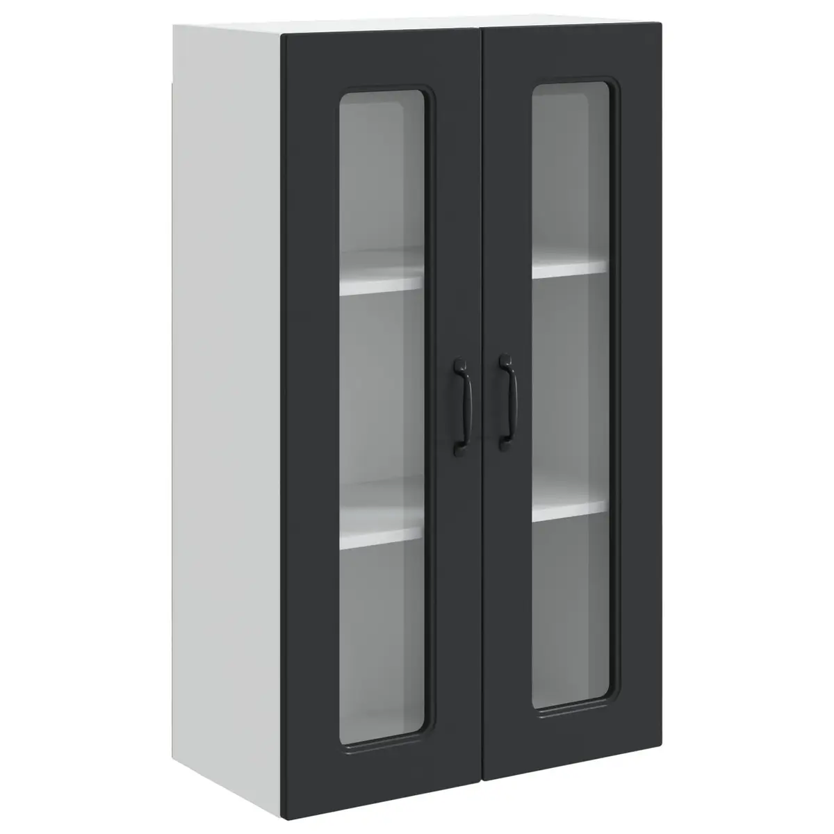 Kitchen Cabinet Black Engineered Wood Storage Cupboard 60 x 31 x 100 cm