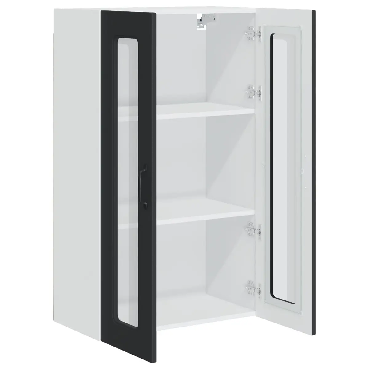 Kitchen Cabinet Black Engineered Wood Storage Cupboard 60 x 31 x 100 cm