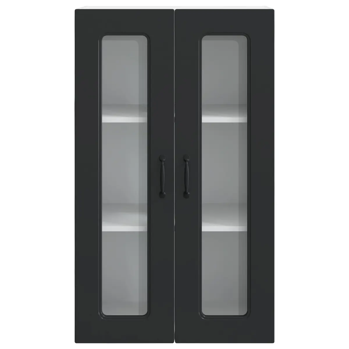 Kitchen Cabinet Black Engineered Wood Storage Cupboard 60 x 31 x 100 cm