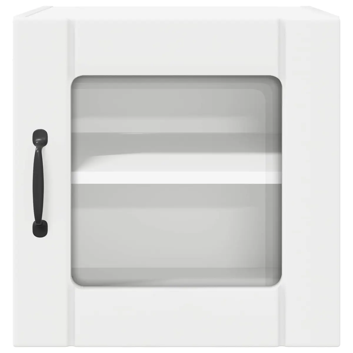 Wall Glass Cabinet White Engineered Wood 40x31x40cm Modern