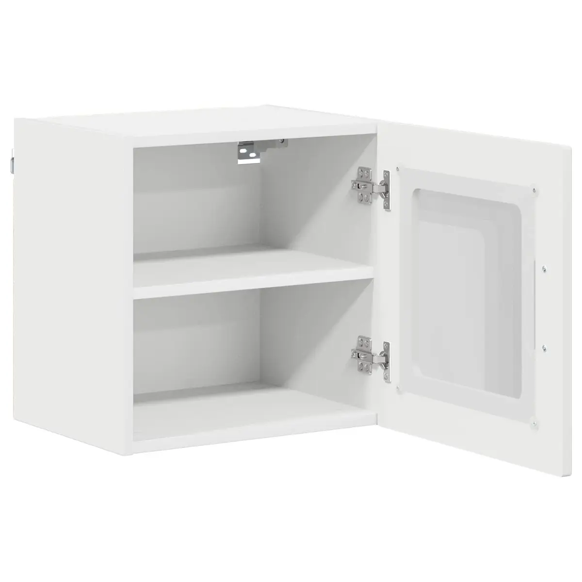 Wall Glass Cabinet White Kitchen Storage 40 x 31 x 40 cm Modern Design 2 Pieces