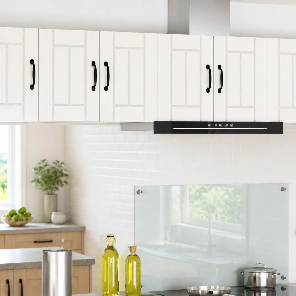 Wall Cabinet Storage Unit Kitchen Dishwasher Panel White Engineered Wood