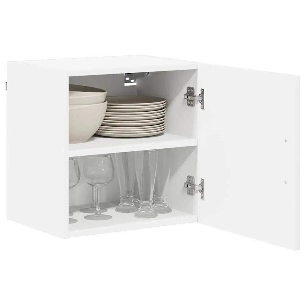 White Wall Cabinet for Kitchen Storage 40 x 31 x 40 cm