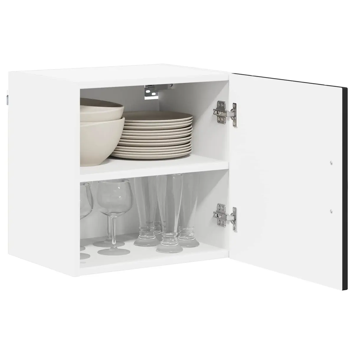 Kitchen Cabinets Modern Black Engineered Wood Storage 2 Pieces 40 x 31 x 40 cm