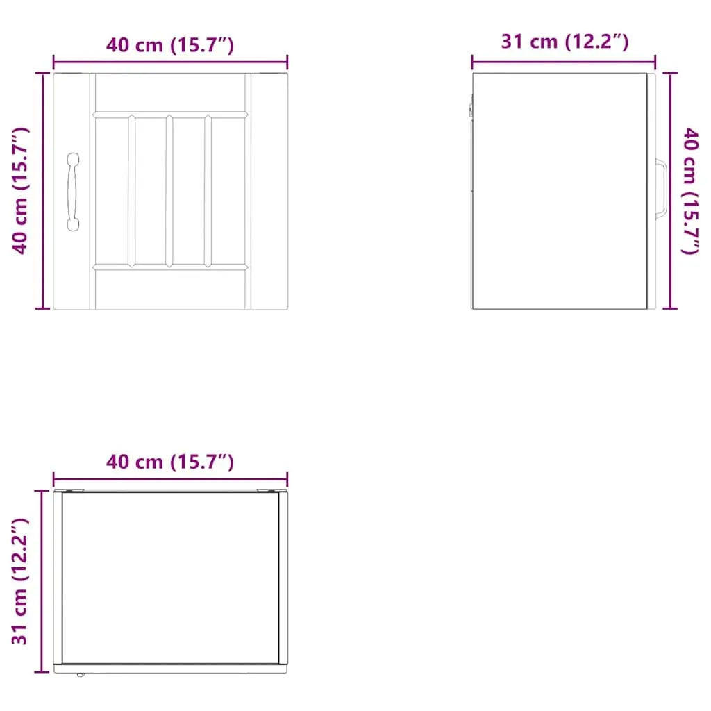 Wall Cabinet High Gloss White Kitchen Storage Unit Engineered Wood Dishwasher