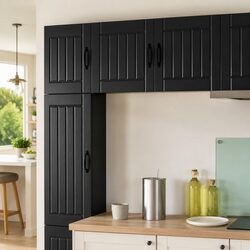 Wall Cabinet 2 pcs Black Kitchen Storage Engineered Wood 50 x 31 x 40 cm