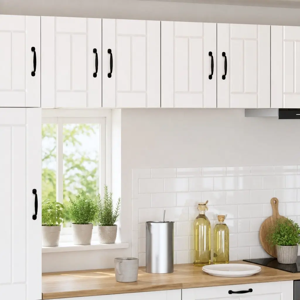 White Wall Cabinet for Kitchen Spaces