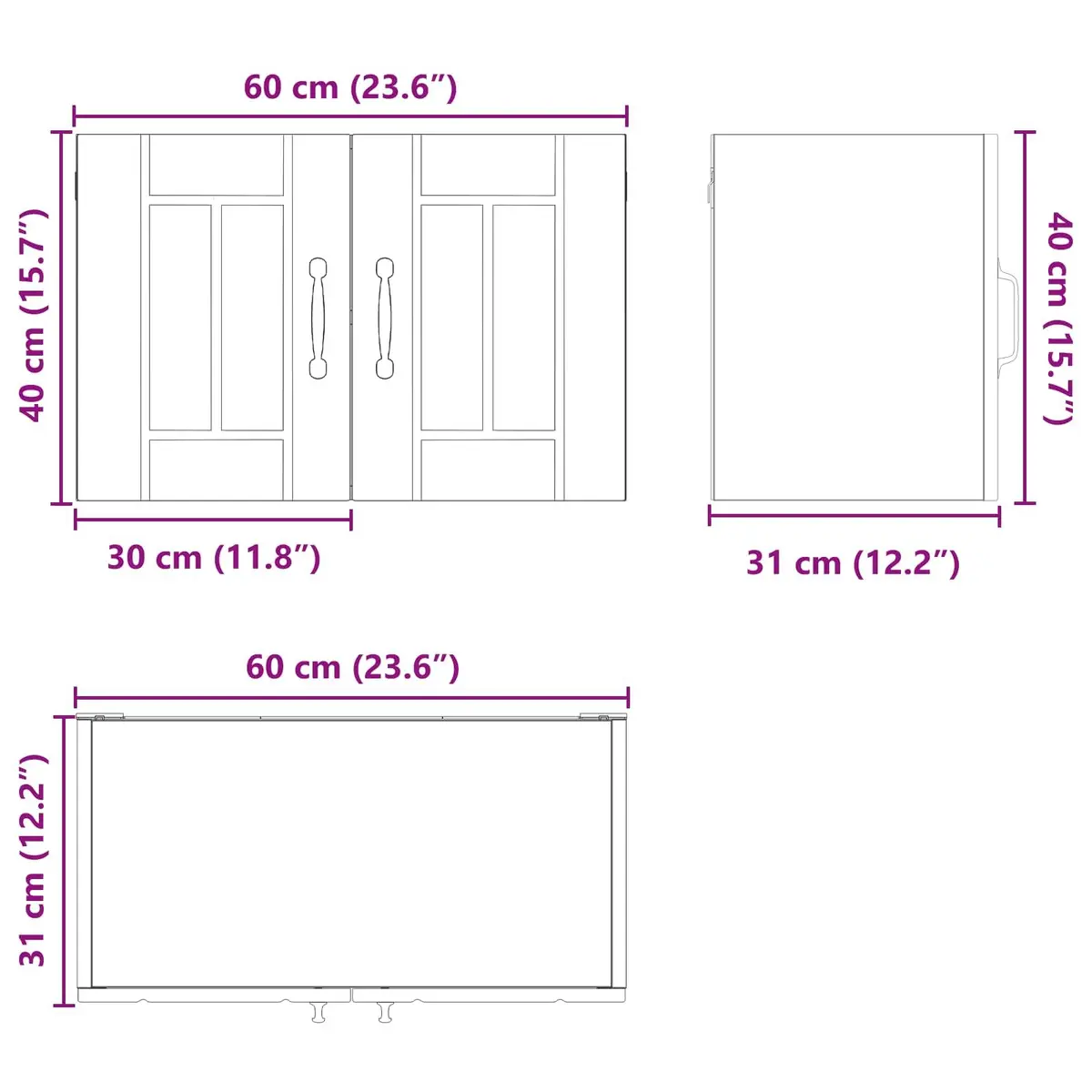 White Wall Cabinet for Kitchen Spaces