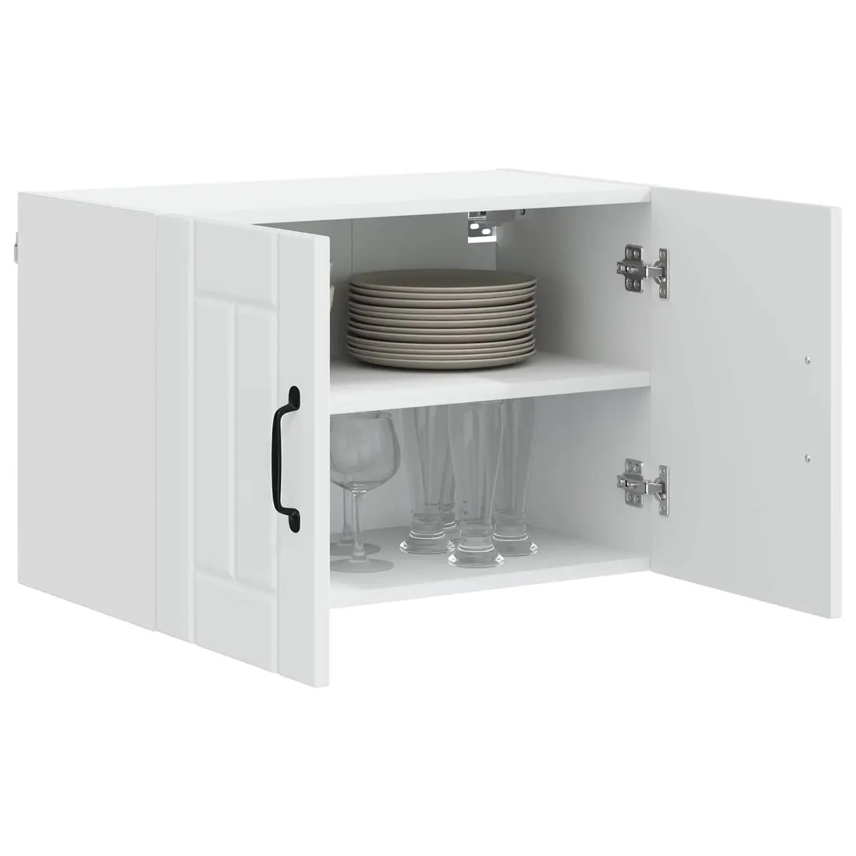 Wall Cabinet White Kitchen Storage Cupboard Engineered Wood 60x31x40cm 2 Pieces