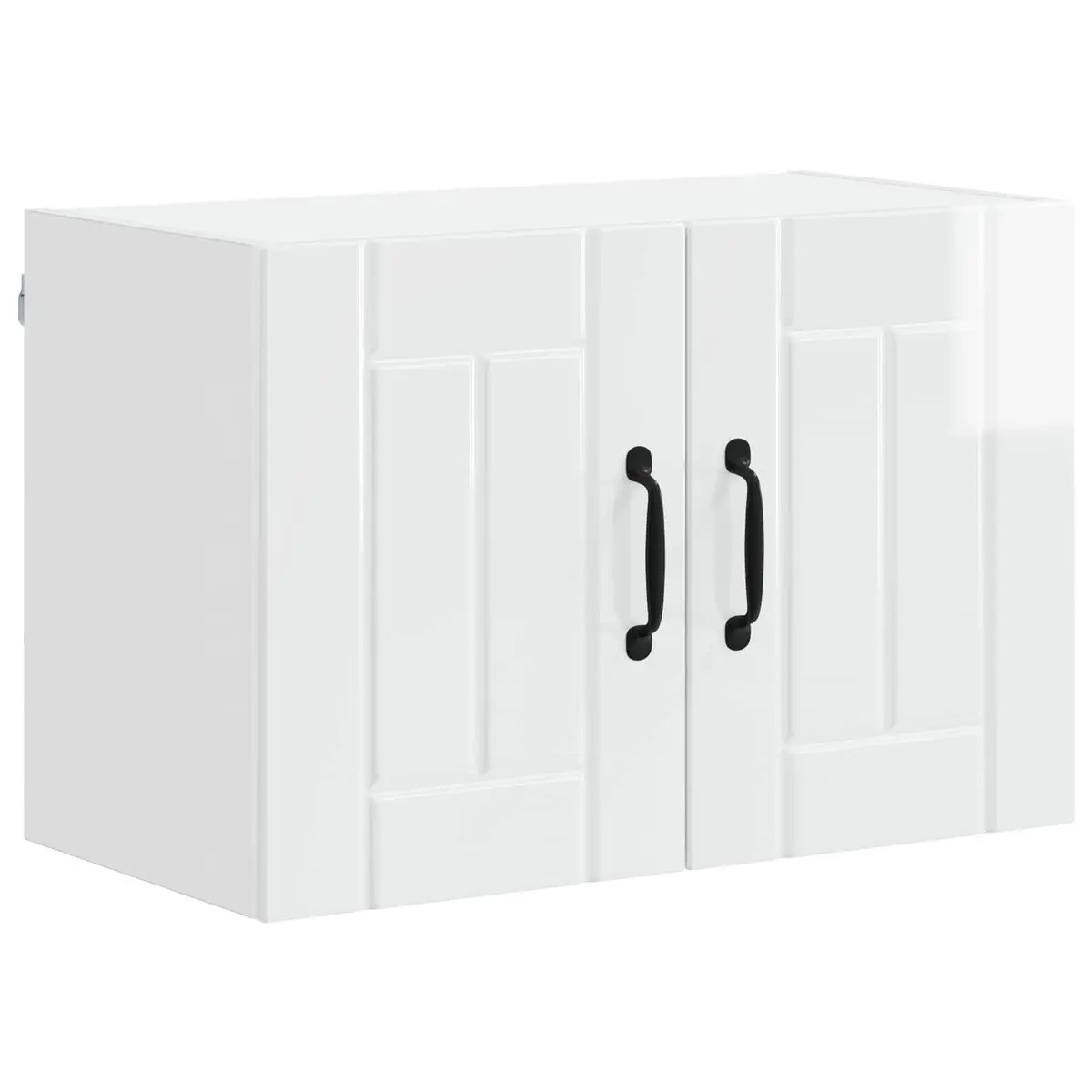 Wall Cabinet High Gloss White Engineered Wood 60x31x40cm