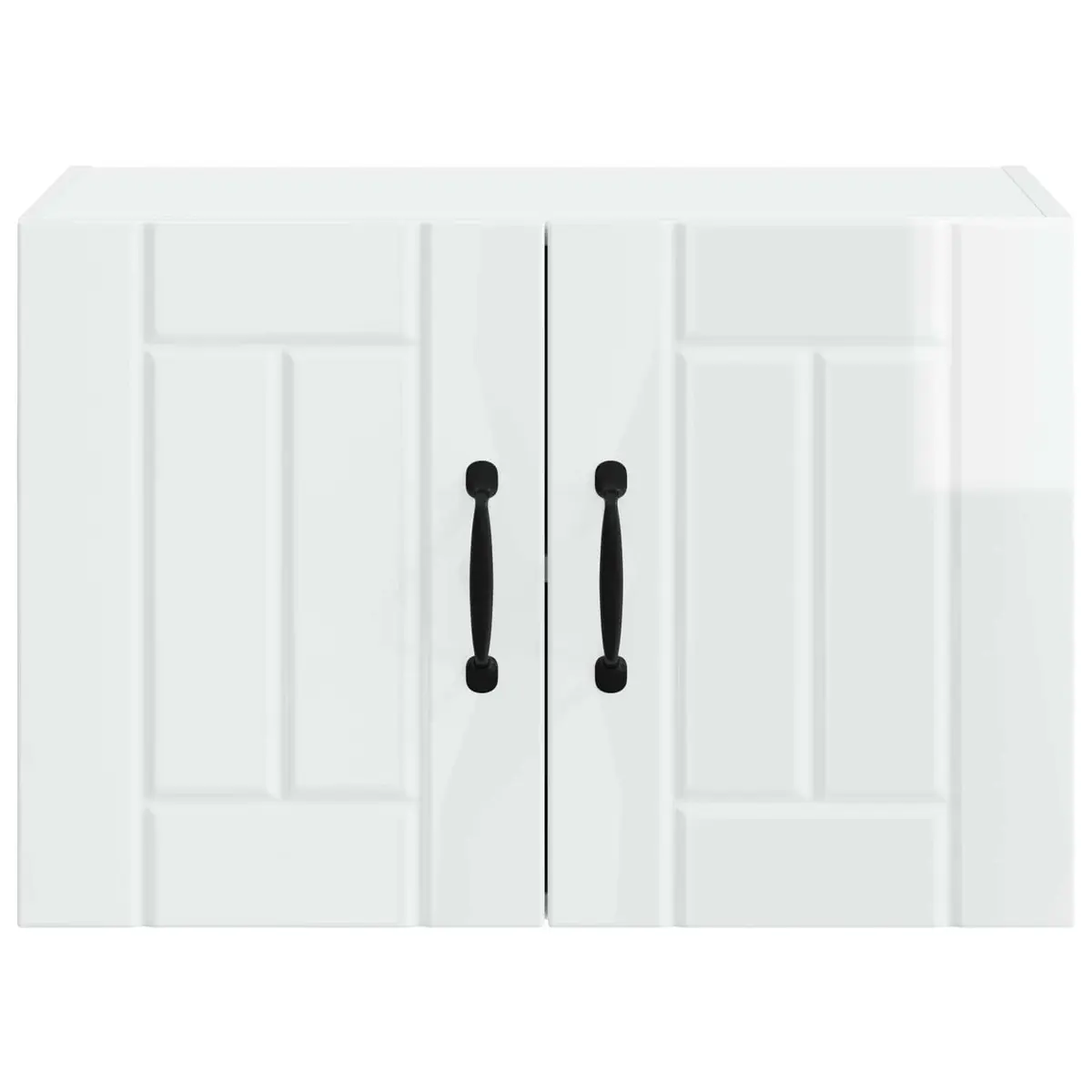 Wall Cabinet High Gloss White Engineered Wood 60x31x40cm