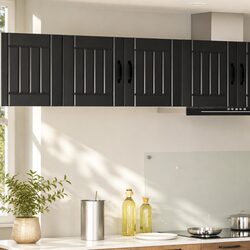 Your Ideal Kitchen Companion: Black Engineered Wood Wall Cabinet 80 x 31 x 40 cm