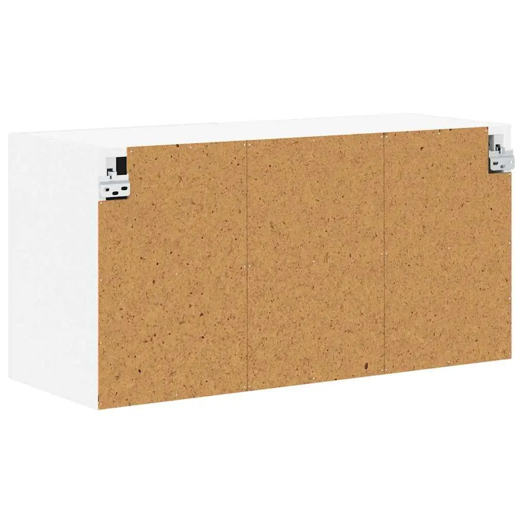 Wall Cabinet High Gloss White Dishwasher Panel Engineered Wood 80 x 31 x 40 cm