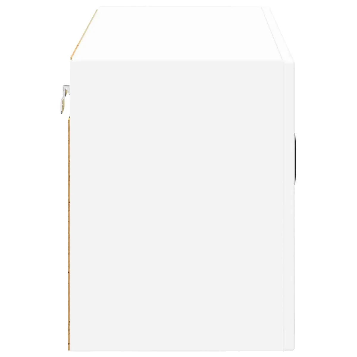 Wall Glass Cabinet Modern White Engineered Wood 80 x 31 x 40 cm