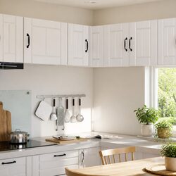 Wall Corner Cabinet White Engineered Wood Kitchen Storage Cupboard 57x57x40cm