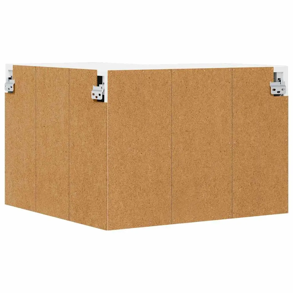 Wall Corner Cabinet White Engineered Wood Kitchen Storage Cupboard 57x57x40cm