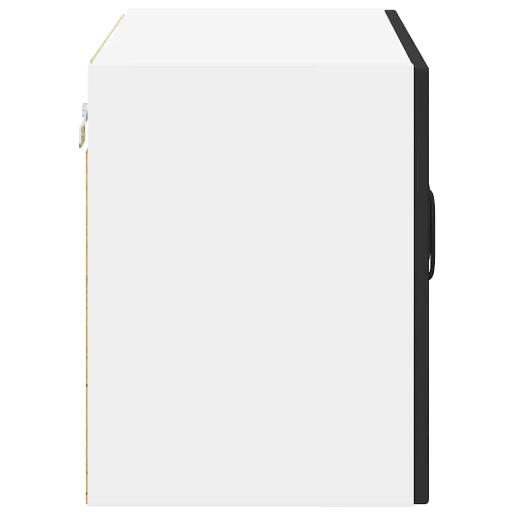 Wall Cabinet Black Engineered Wood Kitchen Storage Unit 60x31x40cm