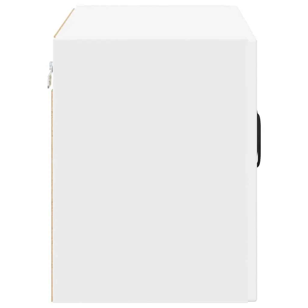 Wall Glass Cabinet High Gloss White 2 Pieces Kitchen Storage Furniture