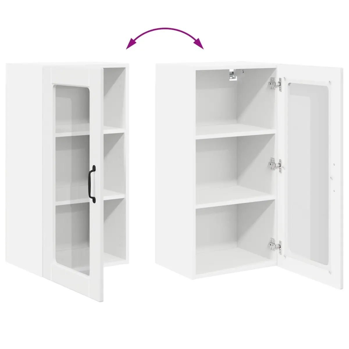 High Gloss White Wall Cabinet