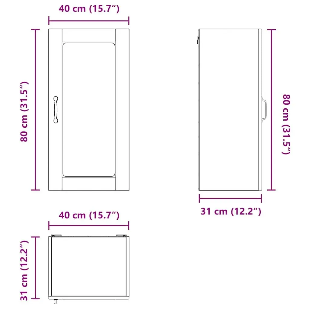 High Gloss White Wall Cabinet