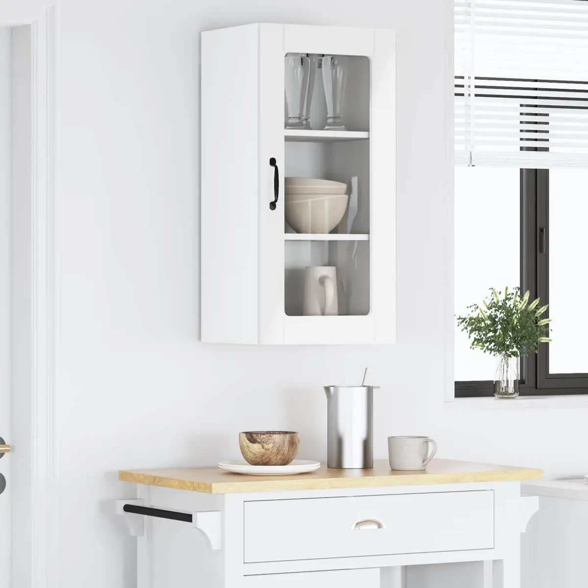 High Gloss White Wall Cabinet