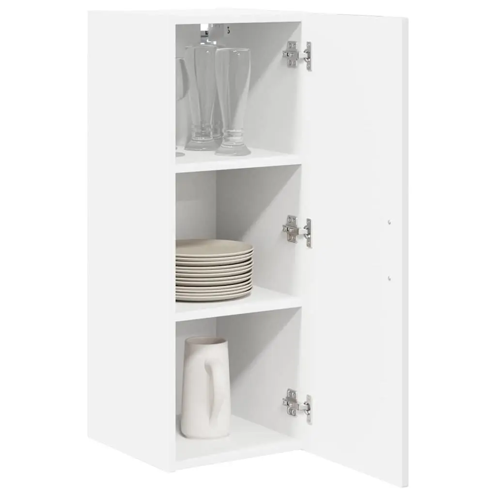 Wall Cabinet 2 Pcs High Gloss White Kitchen Storage Unit 30 x 31 x 80 cm