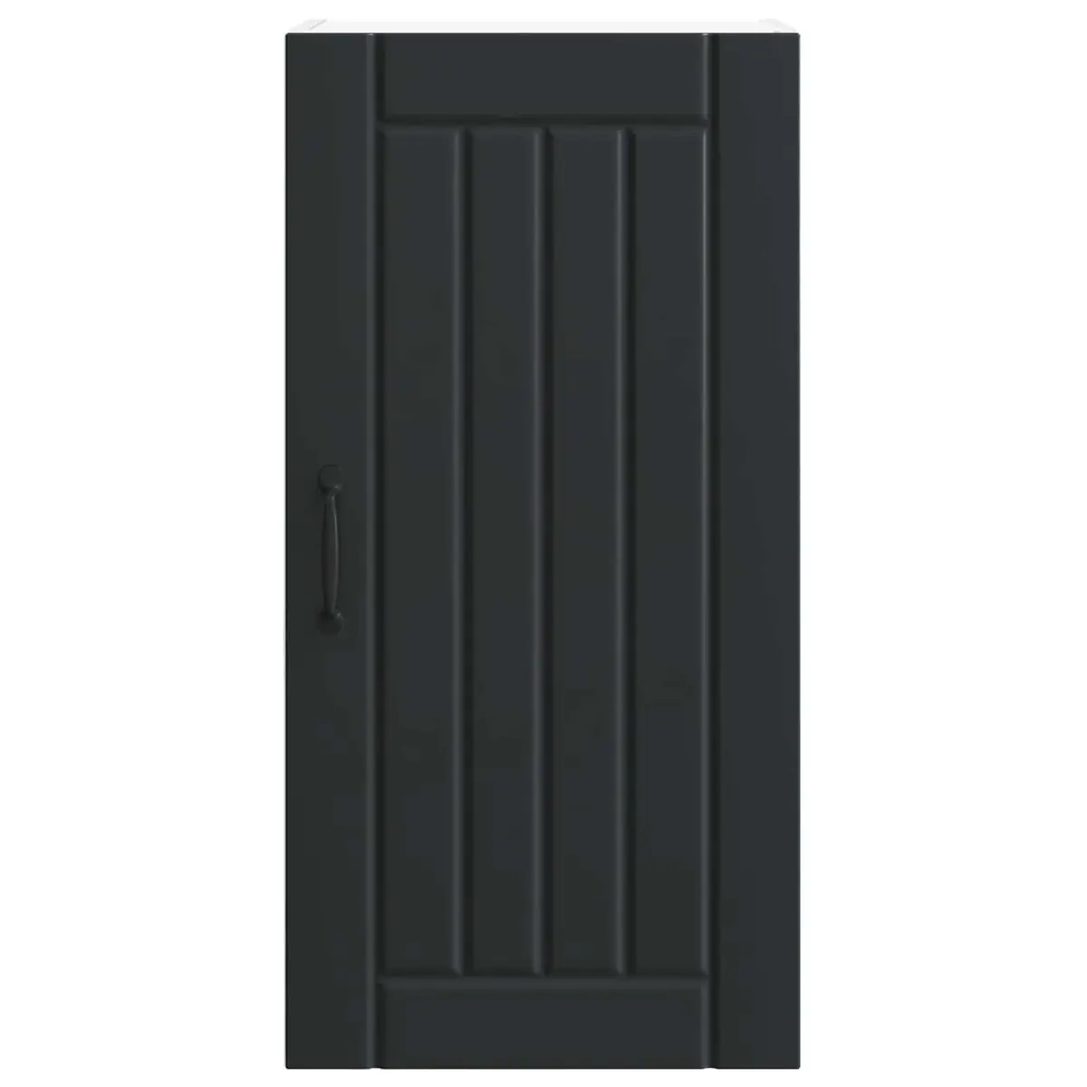 Wall Cabinet Engineered Wood Black Kitchen Storage Unit 40x31x80cm Dishwasher